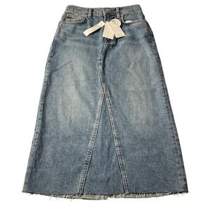 Rails Women's The Highland Vintage Sapphire Denim Maxi Skirt Size 24 NWT